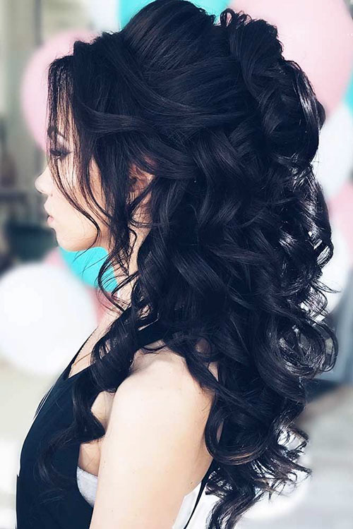 Half Up Half Down Curly Hairstyles