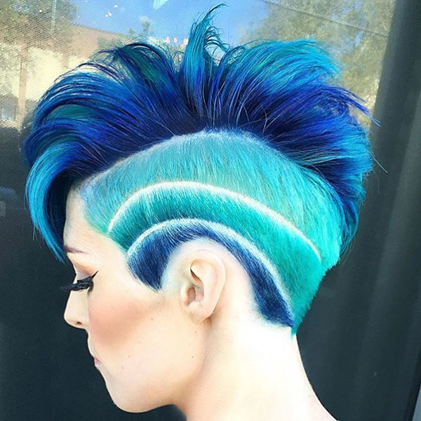 Blue Short Hairstyles