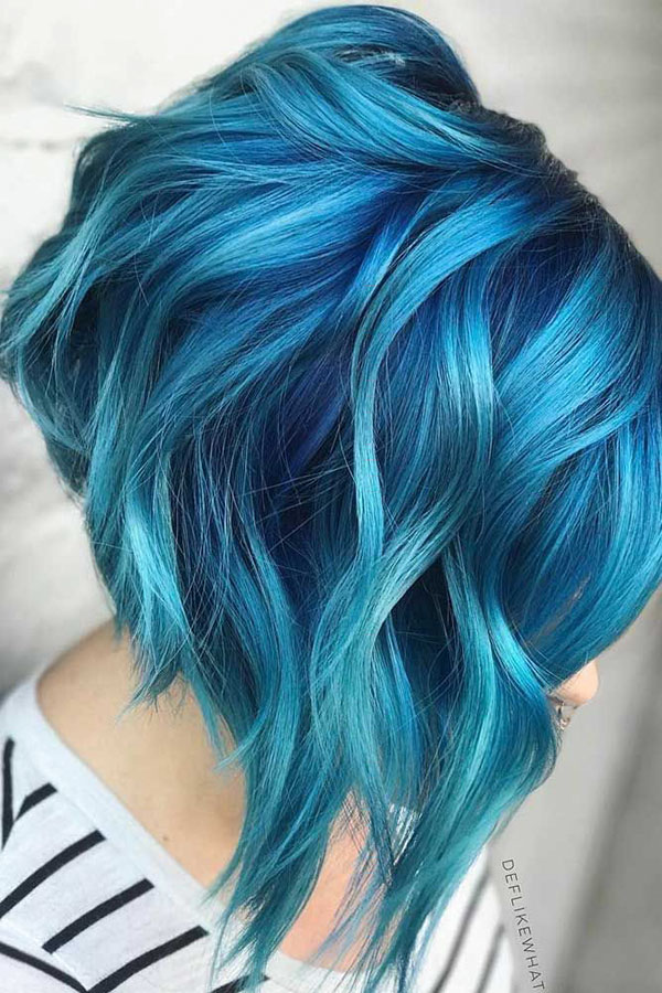 Blue Short Hairstyles