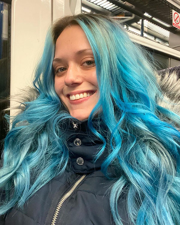 Blue Color In Hair